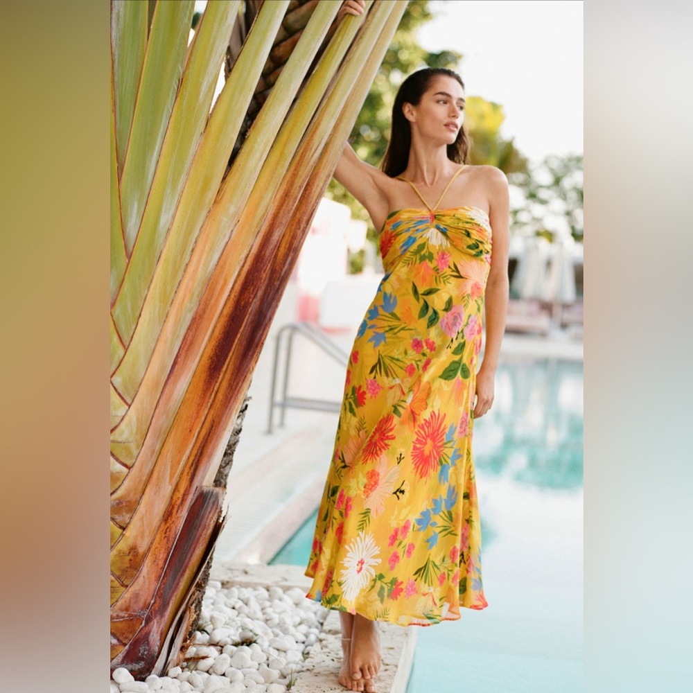 ✨ Anthropologie Halter Slip Dress Sz L
